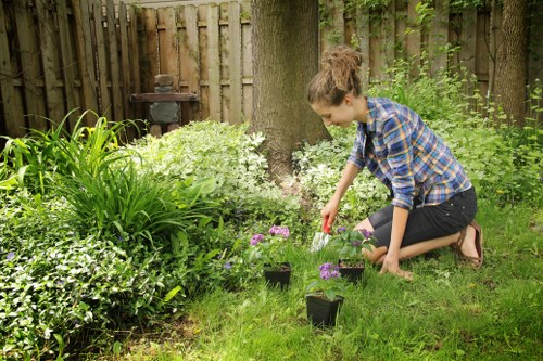Green waste being measured for load-based cubic yard disposal